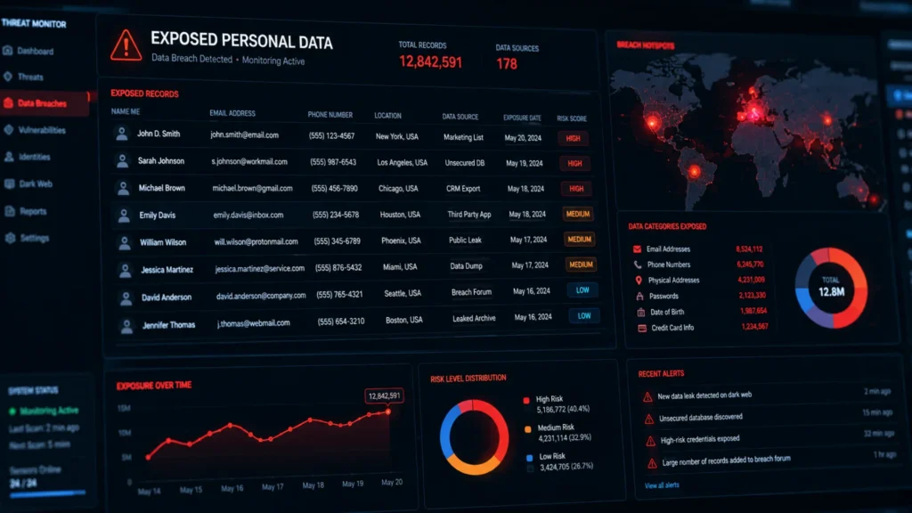 illustration of the people data labs data breach exposure