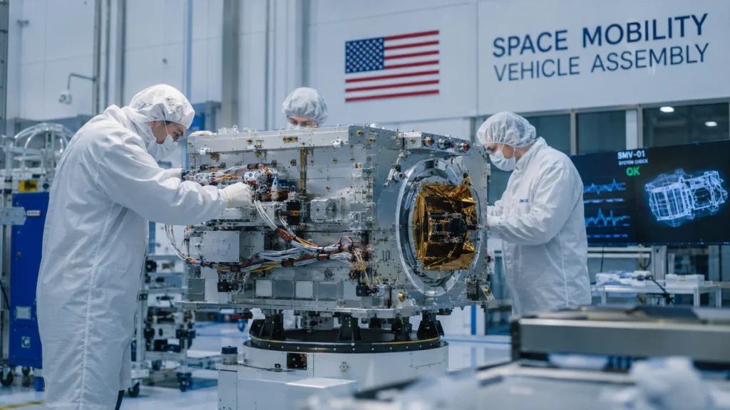 impulse space engineers building an in-space mobility vehicle
