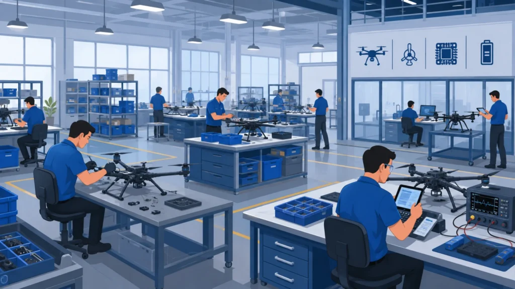 inside a garuda aerospace drone manufacturing facility inside a garuda aerospace drone manufacturing facility