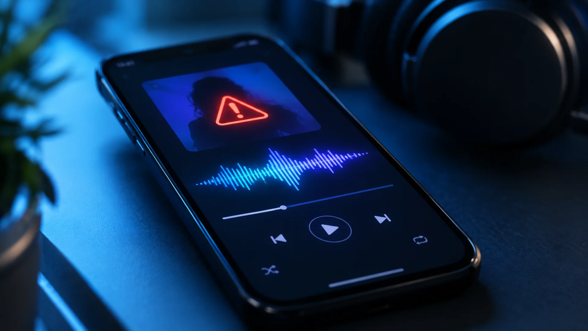 is we are charlie kirk ai shown through a flagged music streaming waveform