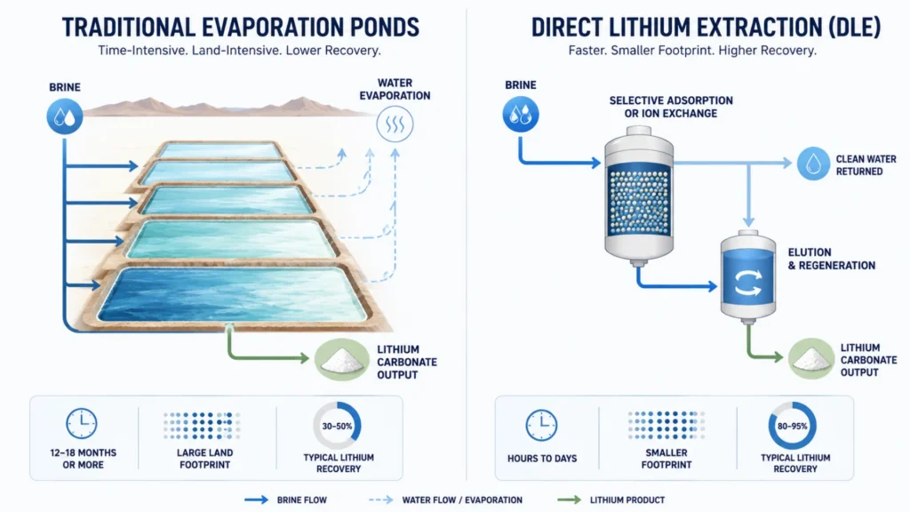 traditional evaporation pond lithium extraction vs direct lithium extraction traditional evaporation pond lithium extraction vs direct lithium extraction