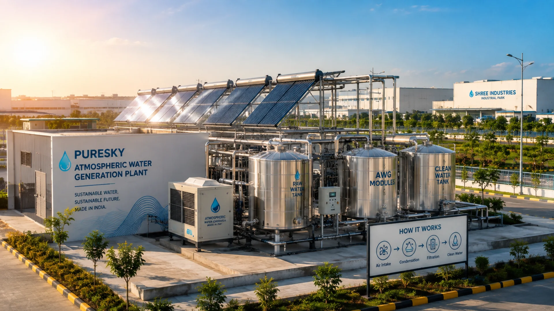 uravu labs solar powered atmospheric water generator facility