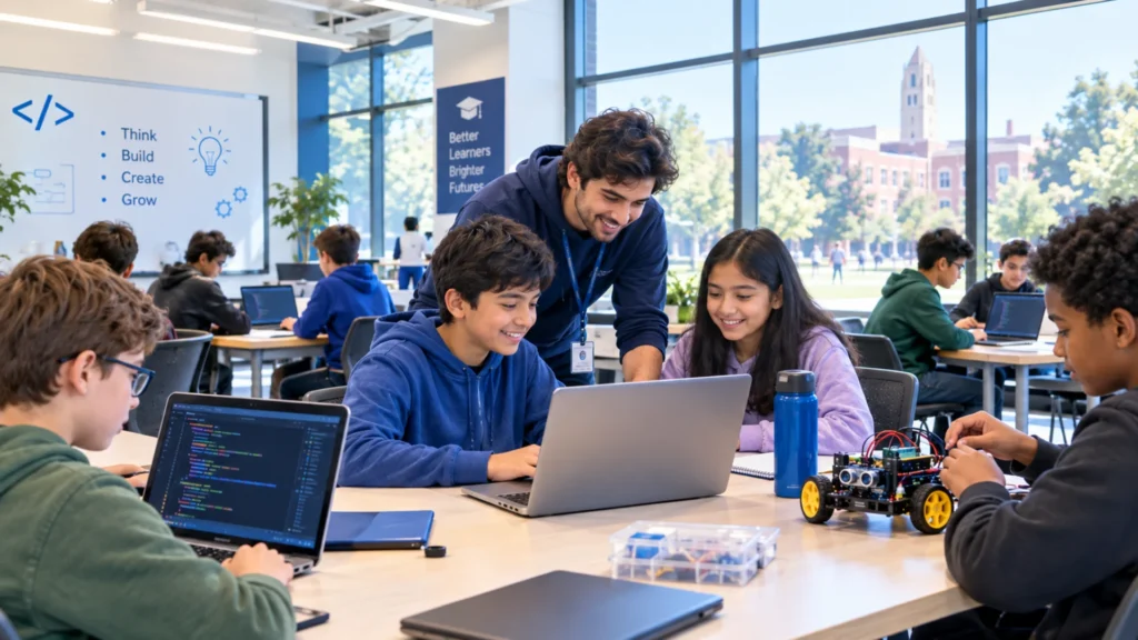 idtech summer camp students coding in university lab idtech summer camp students coding in university lab