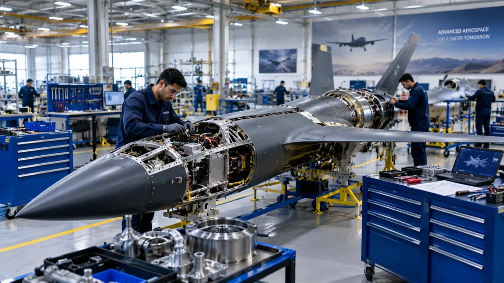 inside a mach industries forge factory building autonomous defense vehicles
