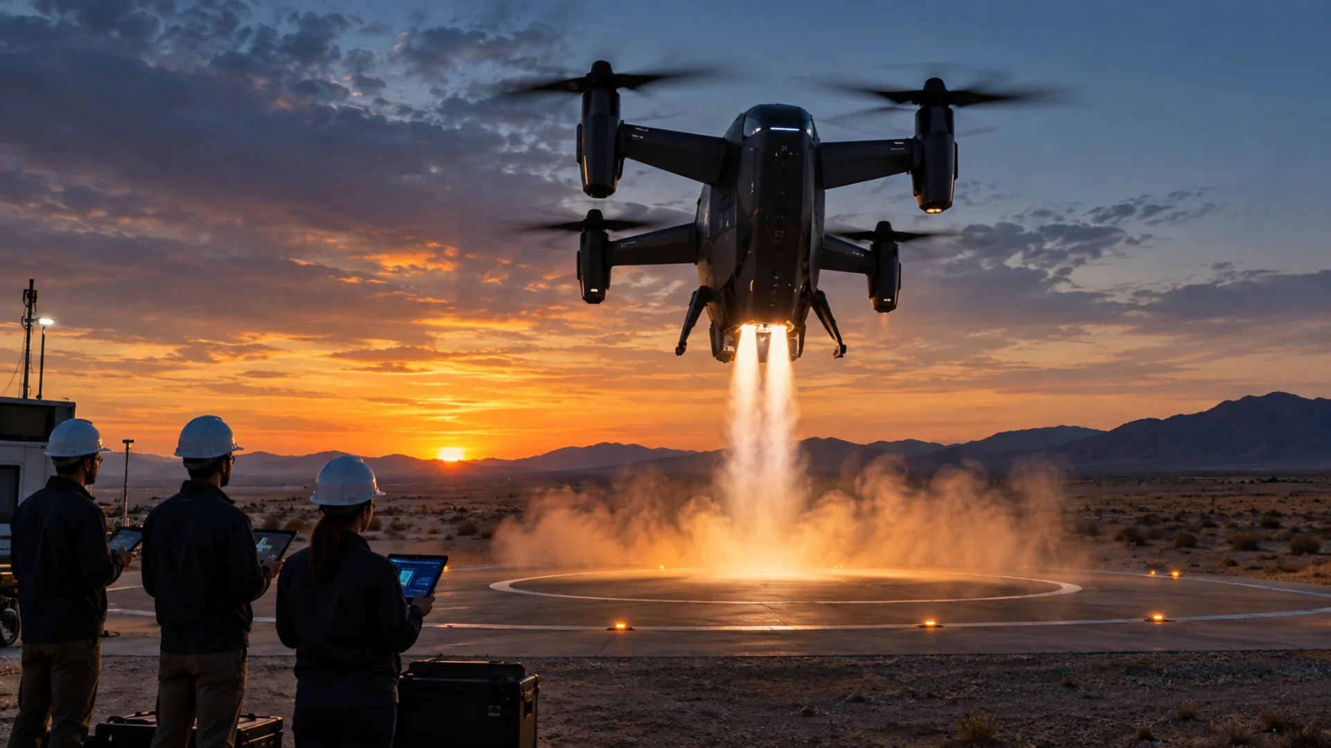 mach industries autonomous vtol drone during a test launch