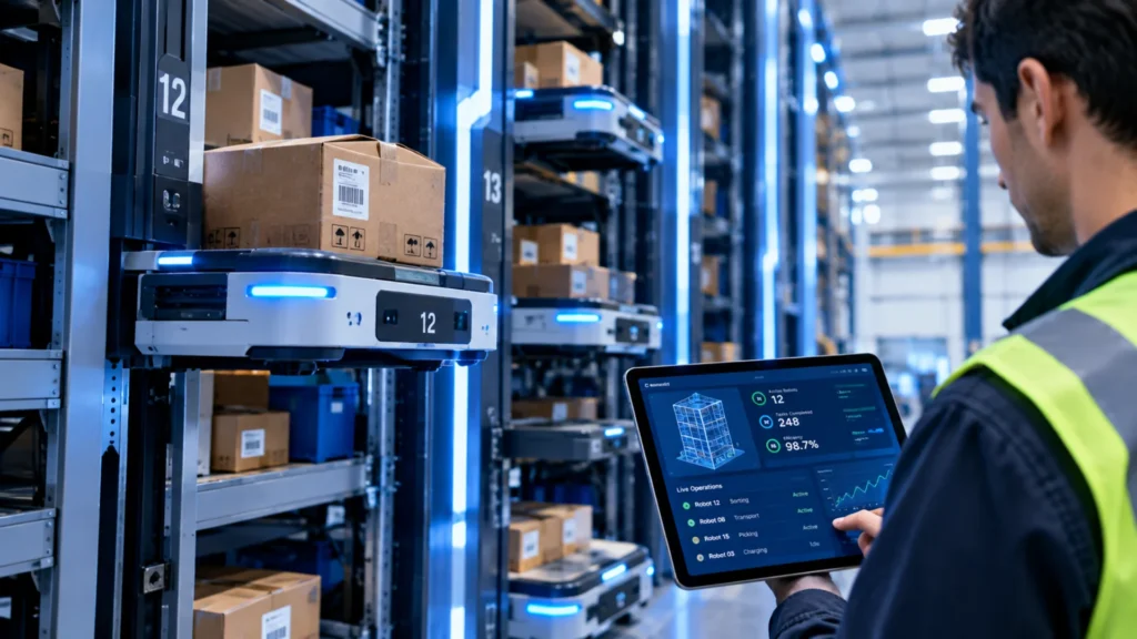 unbox robotics unboxsort robots sorting parcels in a fulfillment center unbox robotics unboxsort robots sorting parcels in a fulfillment center