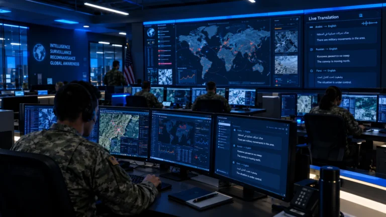 vannevar labs intelligence software displayed on military analyst screens